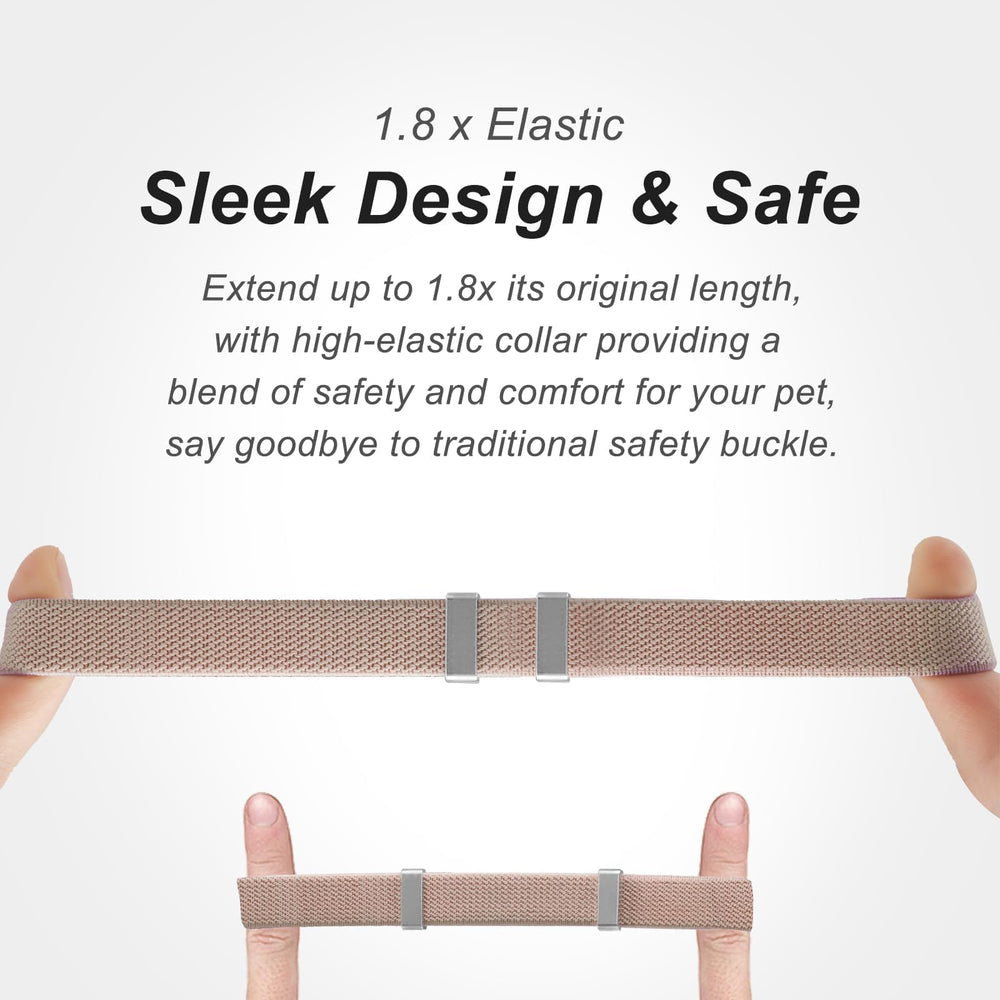 ZOWPET AirTag Cat Collar elastic-band offers flexible fit to prevent snagging and maximize comfort.
