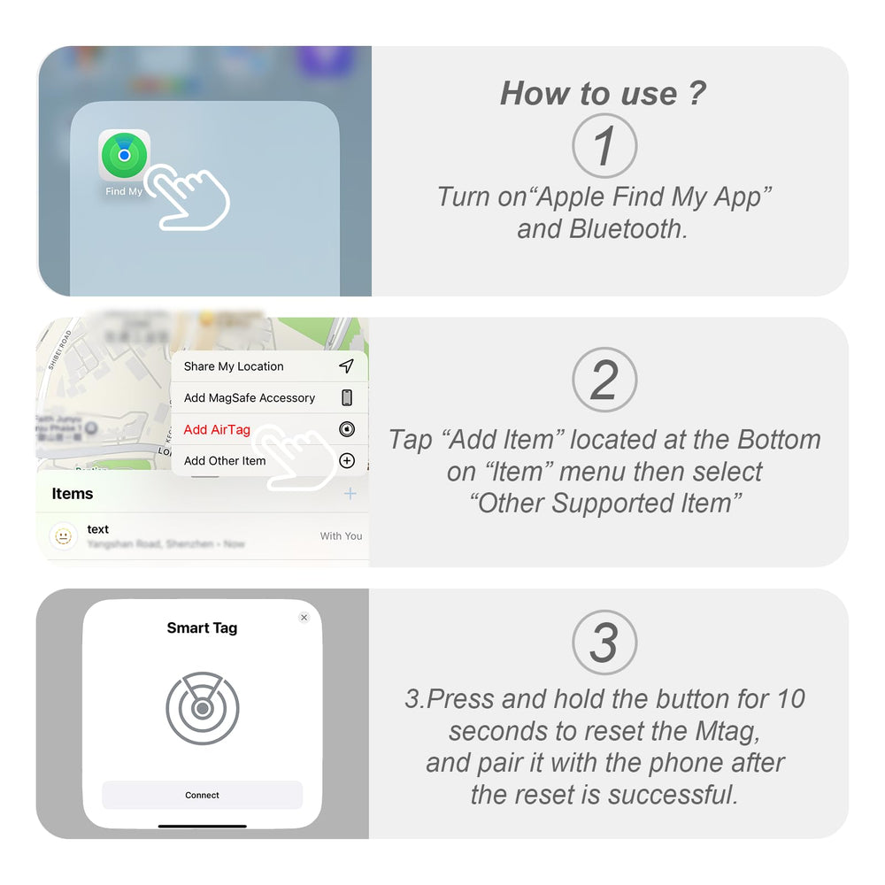 ZOWPET Apple Find My compatible cat collar for iOS location.