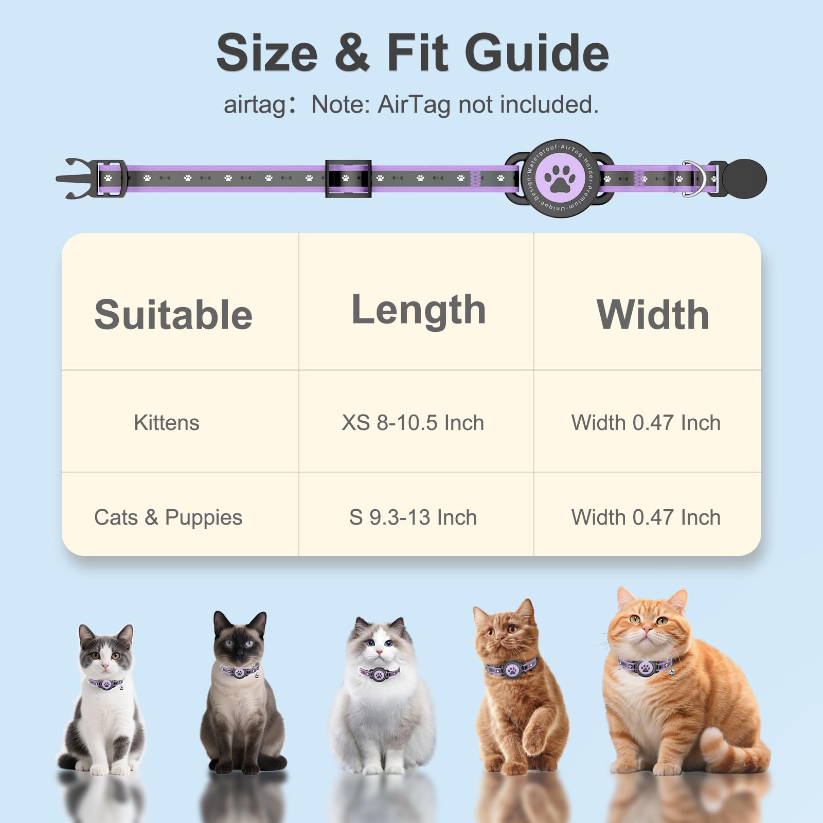 ZOWPET collar ajustable, diseño ergonómico para un ajuste seguro