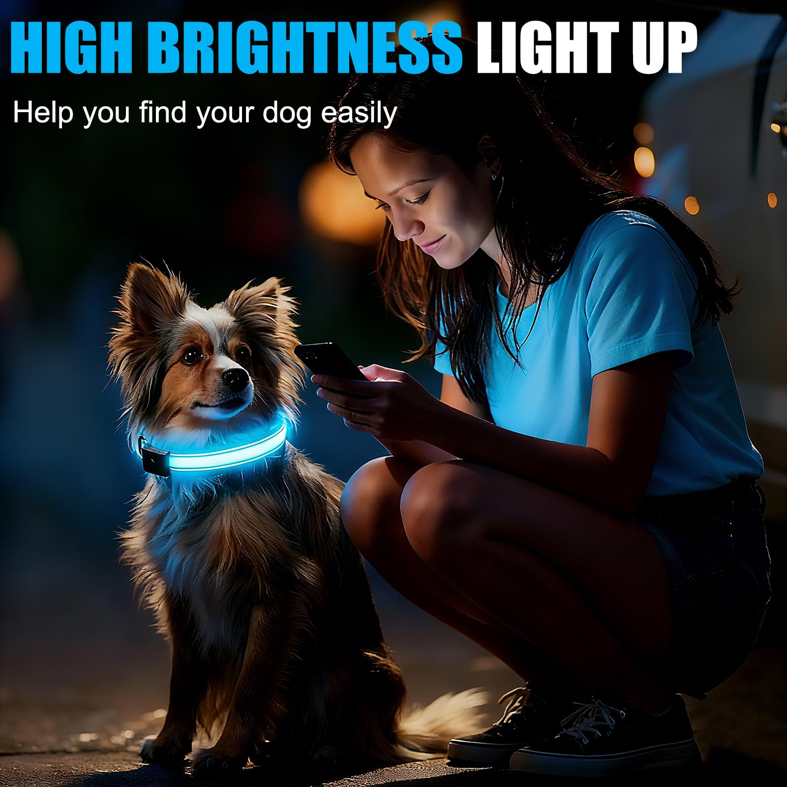 ZOWPET rechargeable dog collar size M offers reliable fit and long-use power.