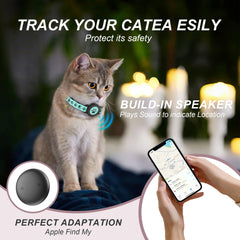 ZOWPET waterproof Airtag holder on cat collar for durability outdoors.