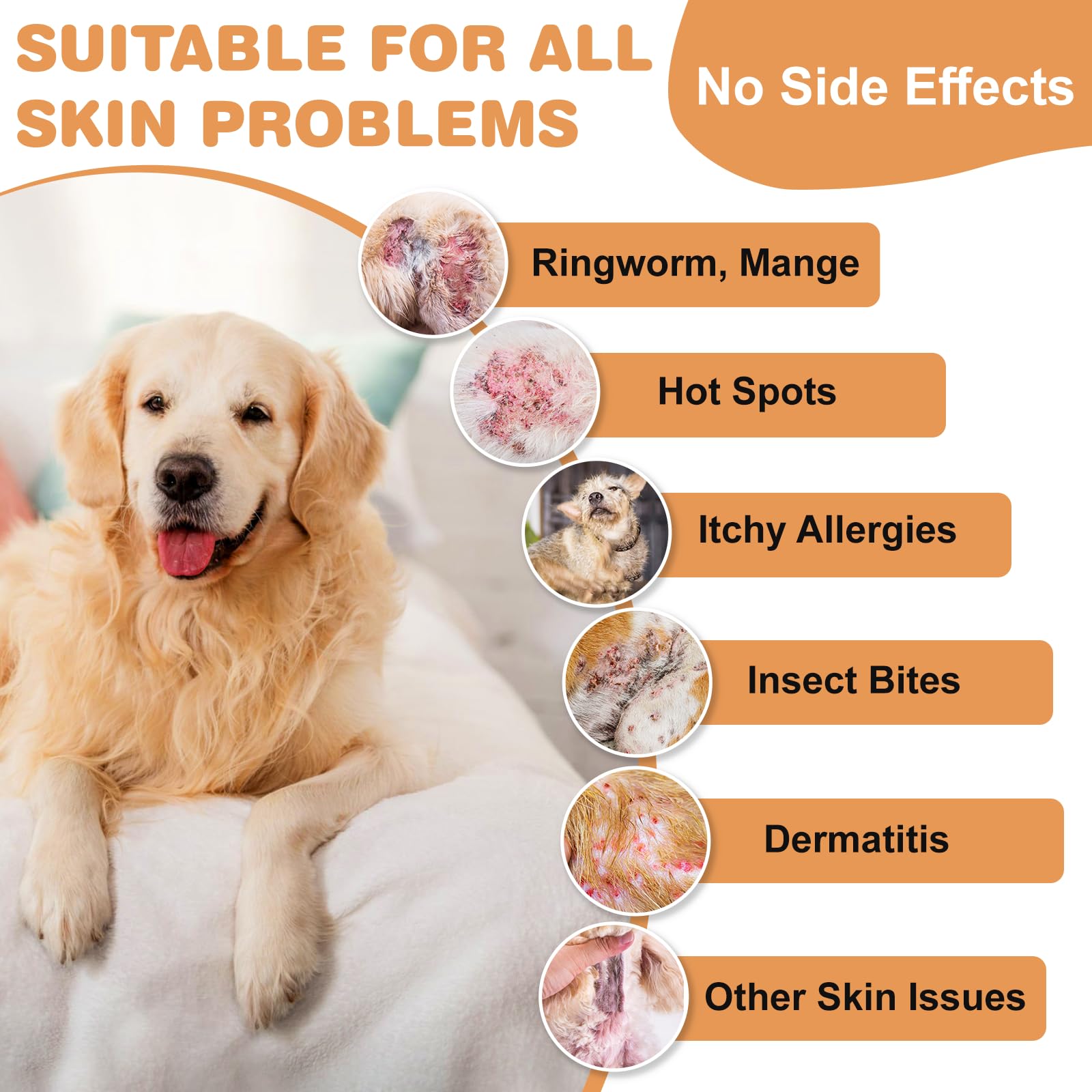 ZOXY Lime Sulfur Cream applied on dog patch for quick relief