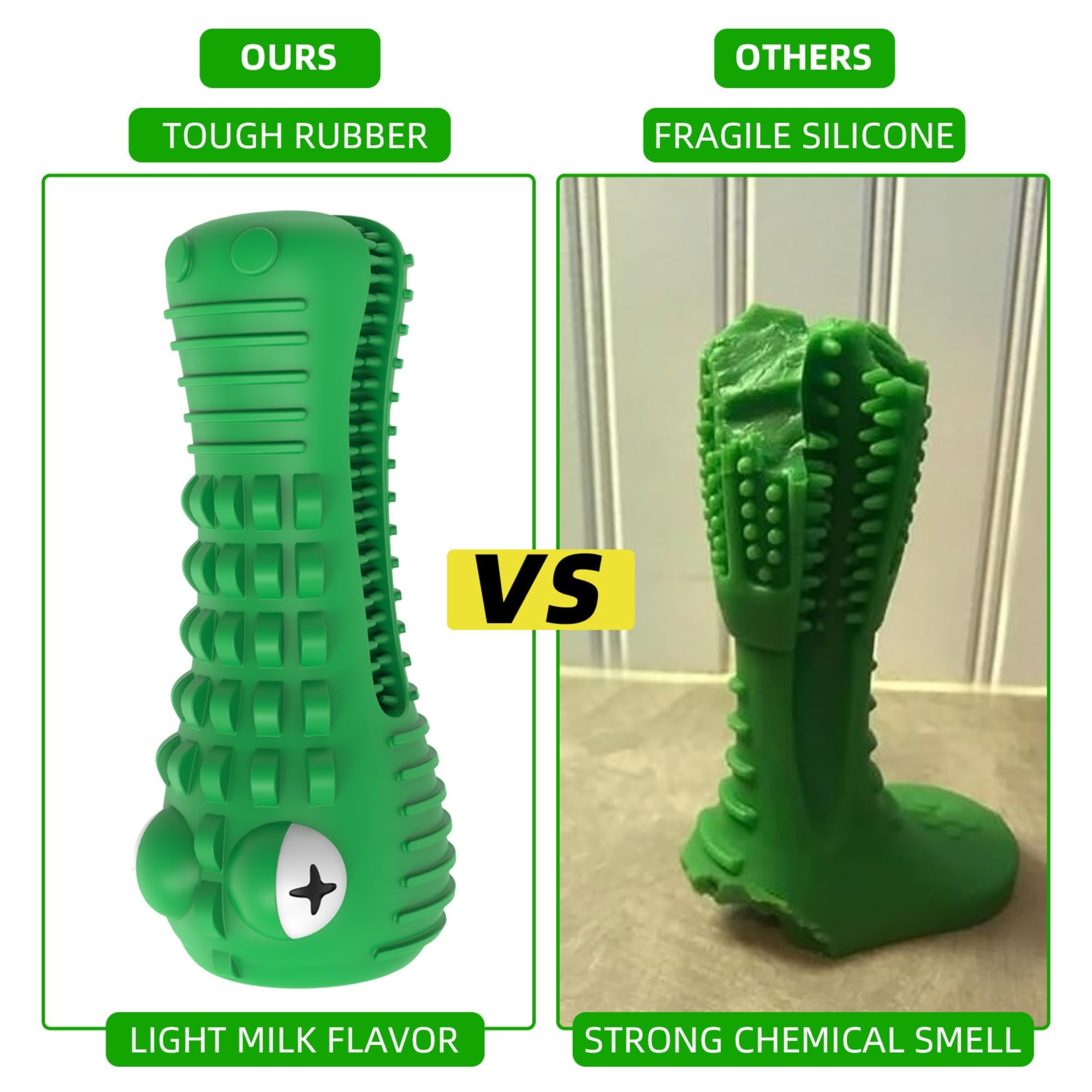 ZP-PY dog toy for aggressive chewers uses ultra-durable rubber.