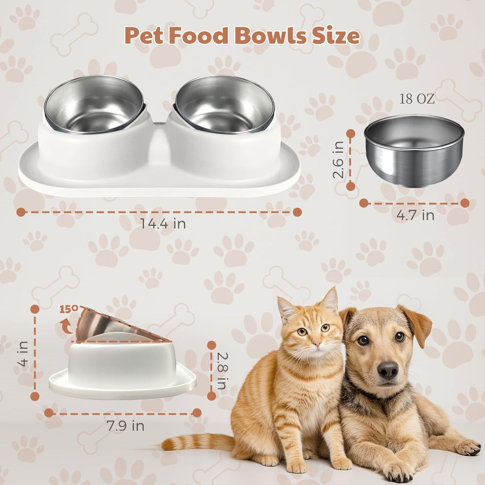ZPUFDYM spill-proof cat feeder base captures crumbs and liquids to reduce mess.