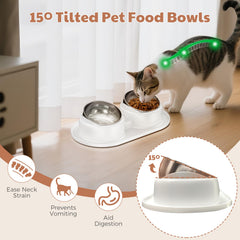 ZPUFDYM stainless-steel cat and dog bowls ensure durable, rust-resistant dining.