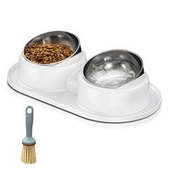 ZPUFDYM tilted cat bowls base illustrate elevated feeding surface for easier neck alignment during meals.