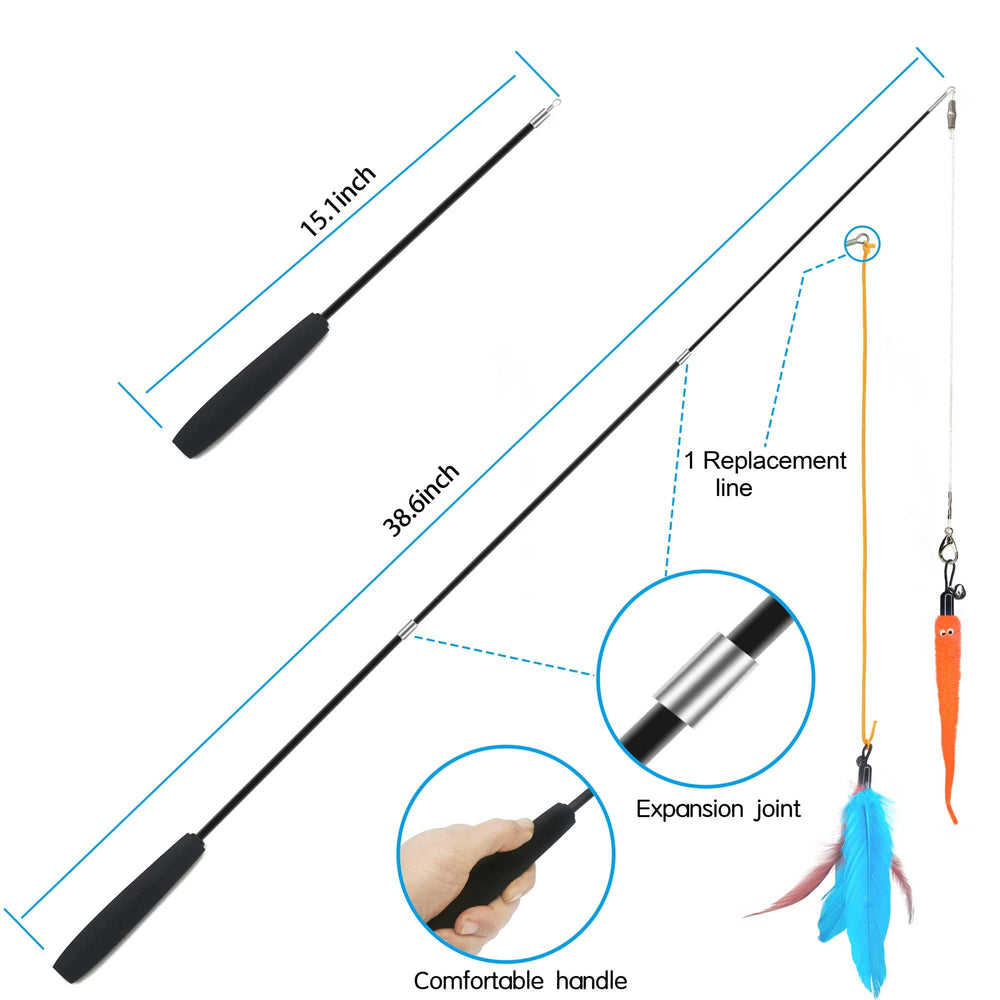 ZPH retractable wand components illustrate easy storage and quick feather swaps