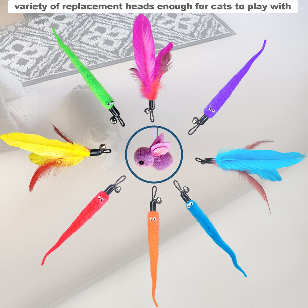 ZPH teaser toys closeup highlights soft feathers for engaging chase and tactile stimulation