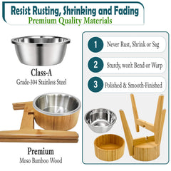 ZPirates bamboo-dog-bowl-15in shows the tall design that minimizes strain for neck and joints.