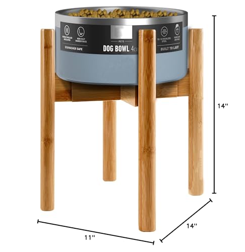 ZPirates safe dining area with elevated stand and bowls