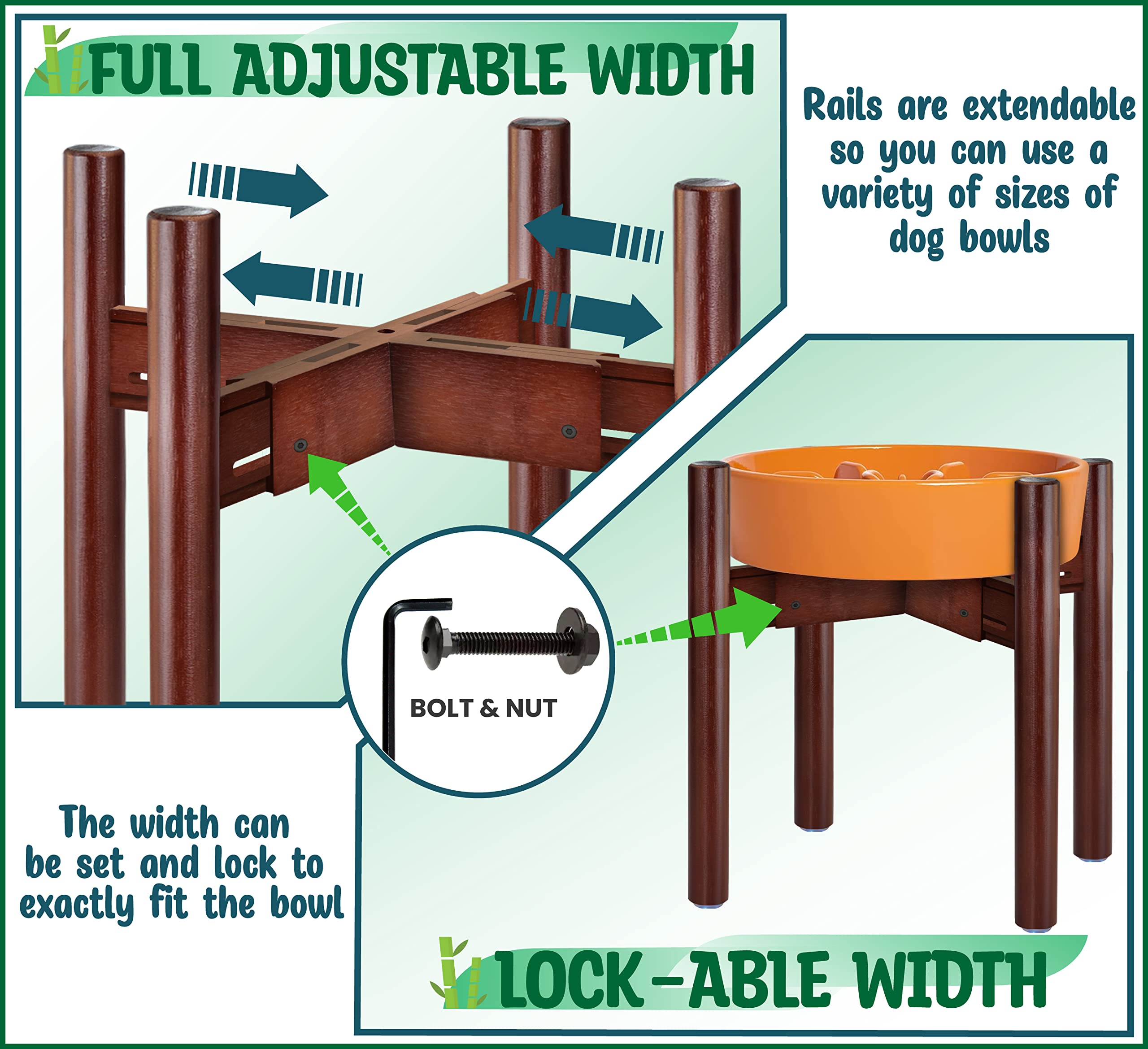 ZPirates stand raises bowl to about 14 inches for ergonomic use.