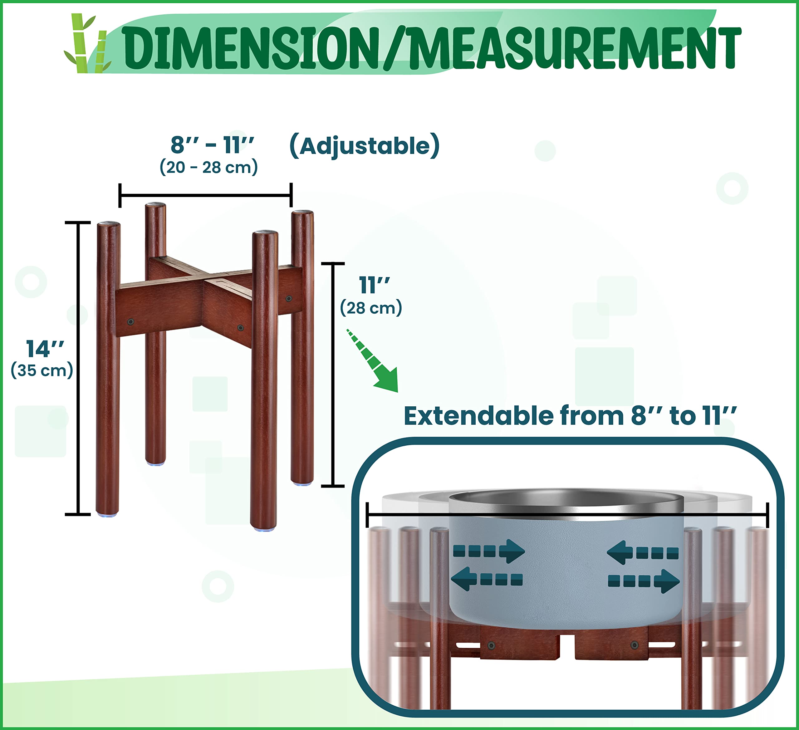 ZPirates stand with extendable rails adapts to multiple bowl sizes.