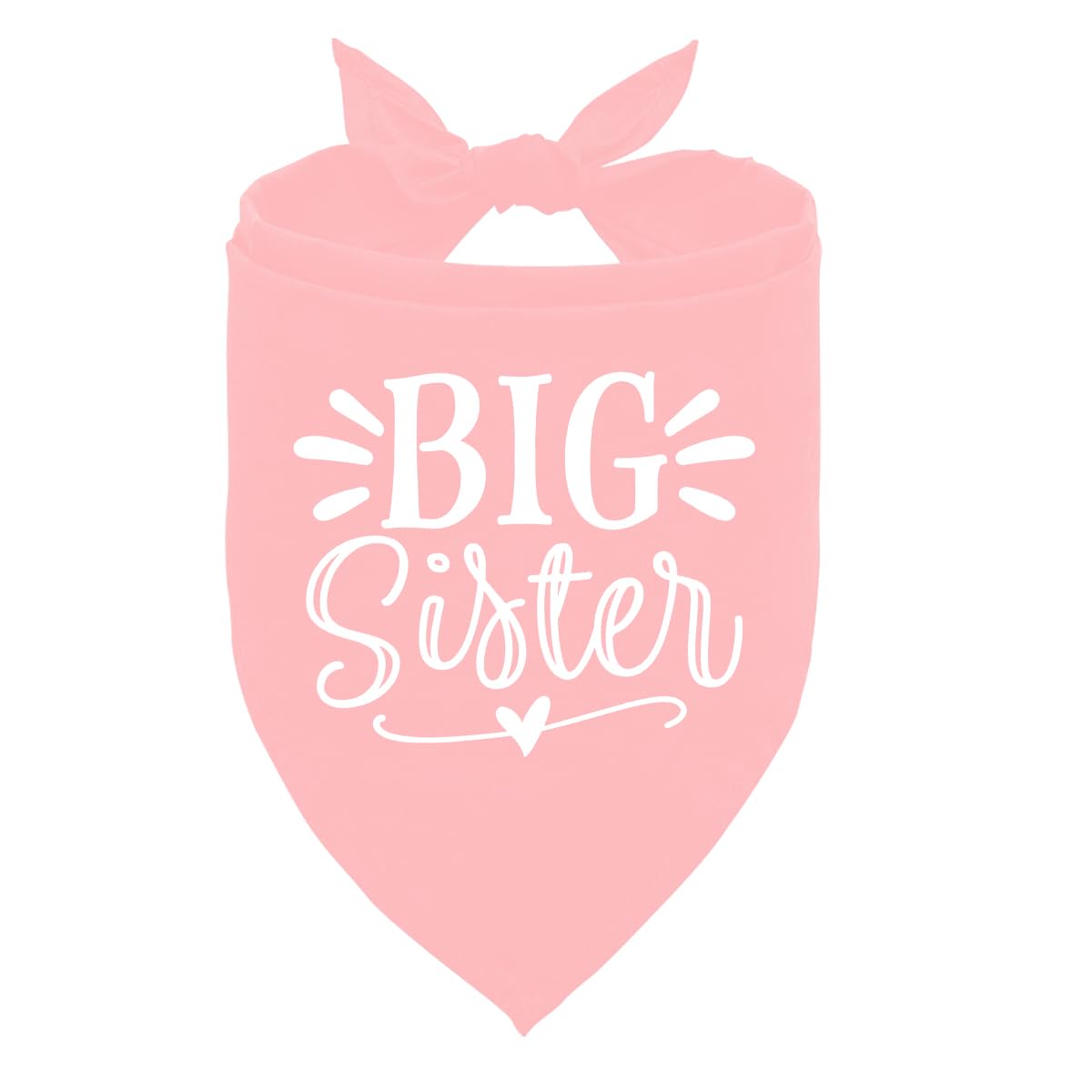 ZPPRJF big sister dog bandana pink front view ideal for daily wear and photoshoots.