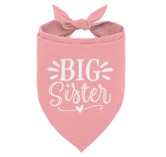 ZPPRJF big sister dog bandana pink front view highlights soft flannel comfort for daily wear