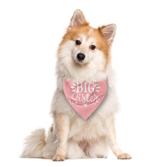 ZPPRJF big sister dog bandana pink neck close-up shows soft flannel comfort for all-day wear.