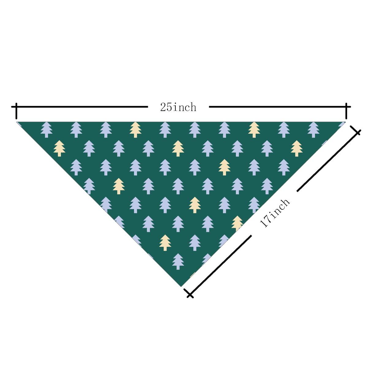 ZPPRJF Christmas Dog Bandana—adjustable triangle fit for comfortable daily wear.