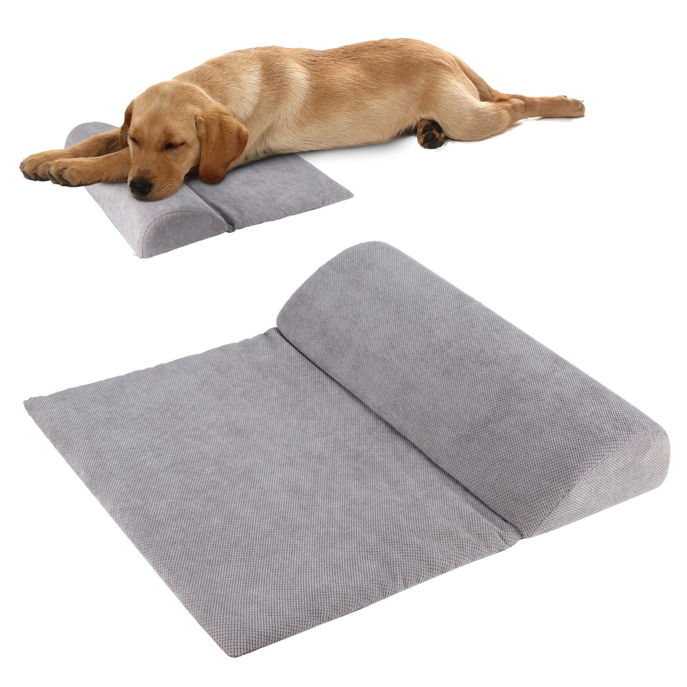 ZQJKLE dog bolster pillow headrest supports the neck for comfy naps.