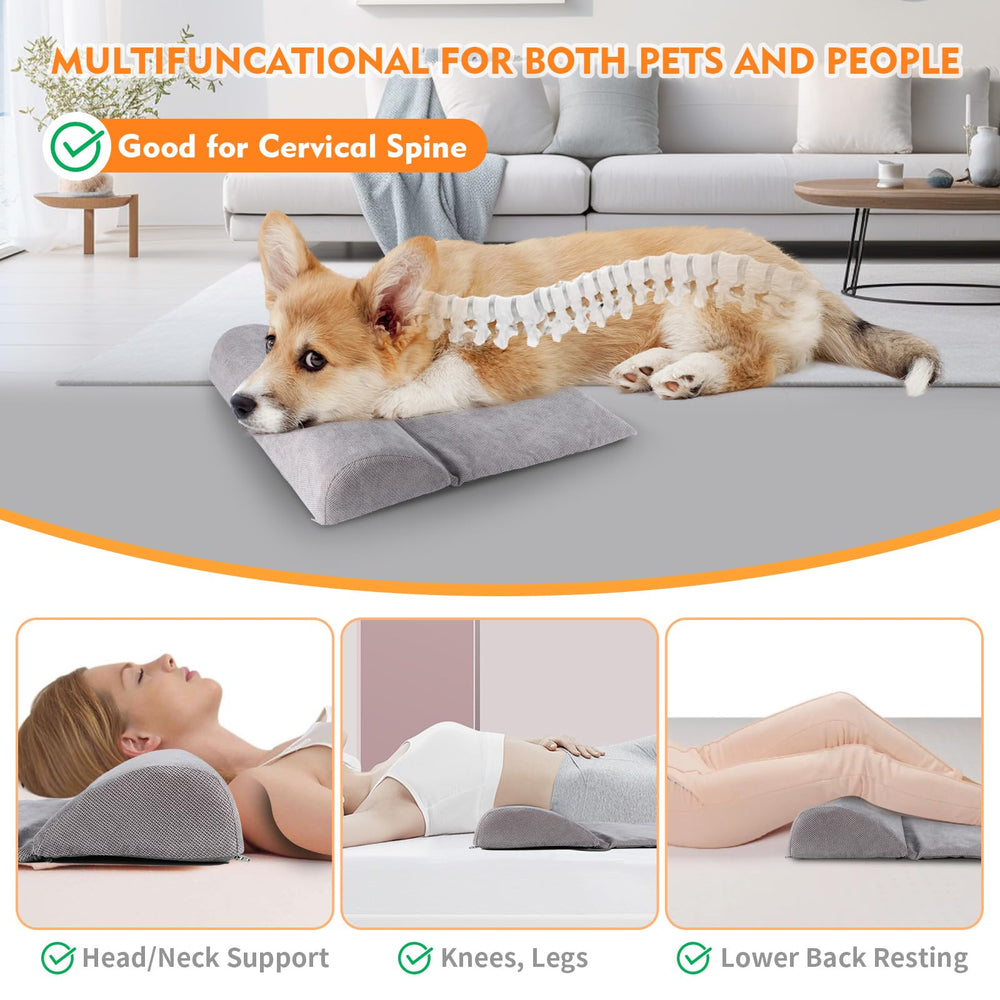 ZQJKLE dog bolster pillow soft surface cushions heavy-headed dogs for relaxed sleep.