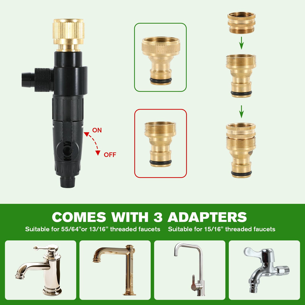 ZRDR long hose drain and fill helps maintain tank water without buckets.