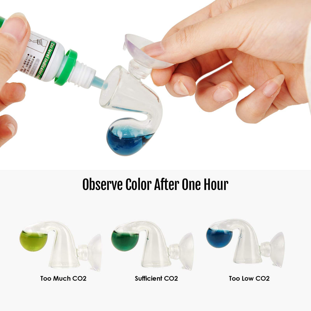 ZRDR glass drop checker kit suction cup demonstrates stable wall mounting in aquariums.
