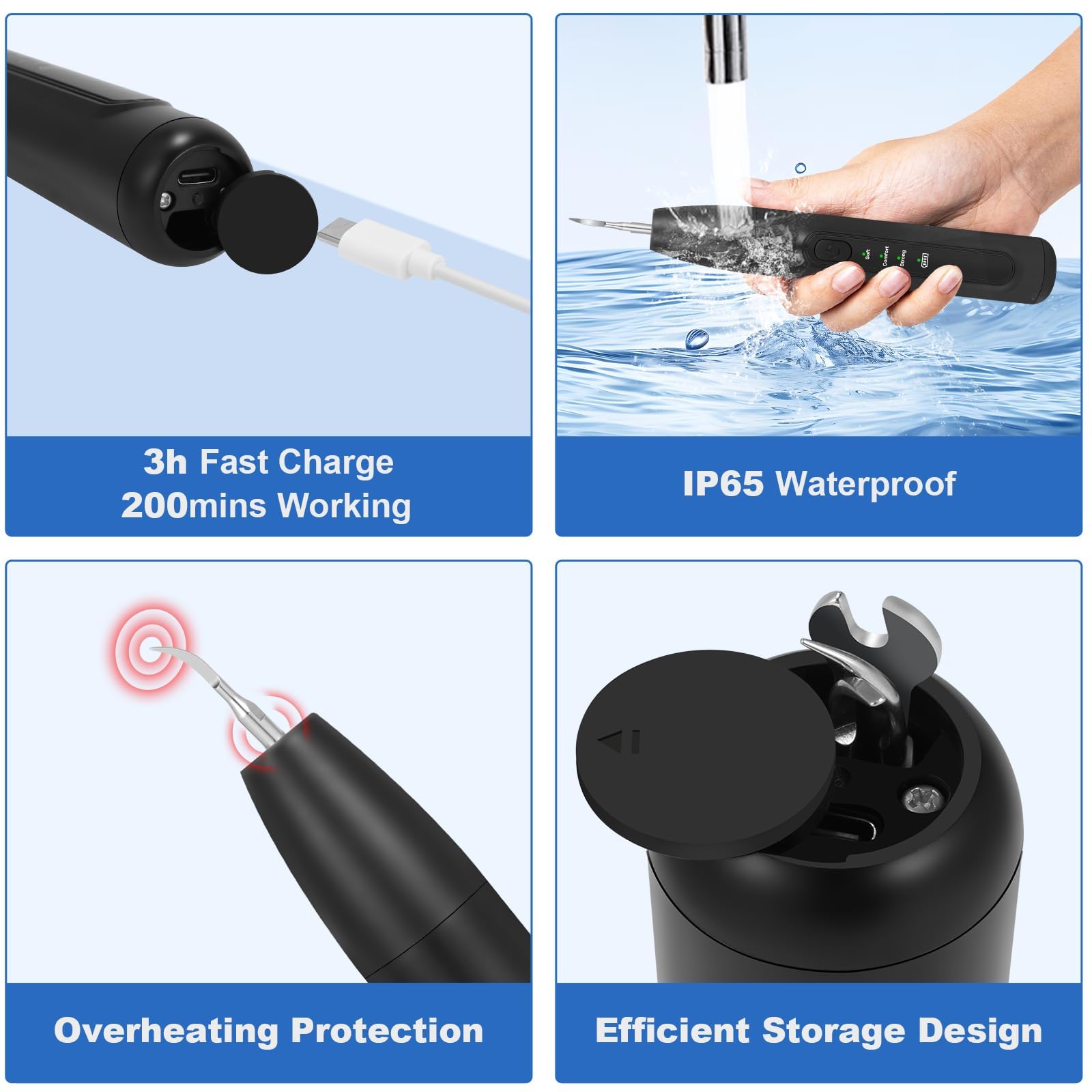ZREVSB comprehensive kit with ultrasonic cleaner and brushes for home care