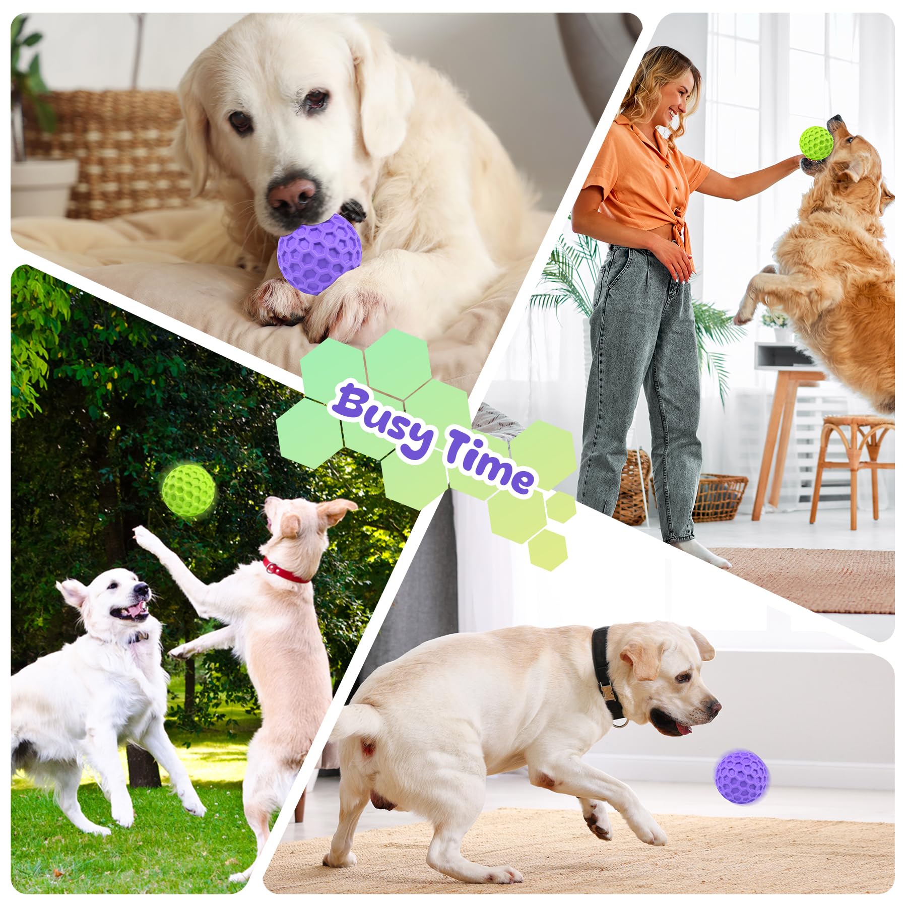 ZRIFAQESW thickened 1cm ball emphasizes rugged durability for large dogs.