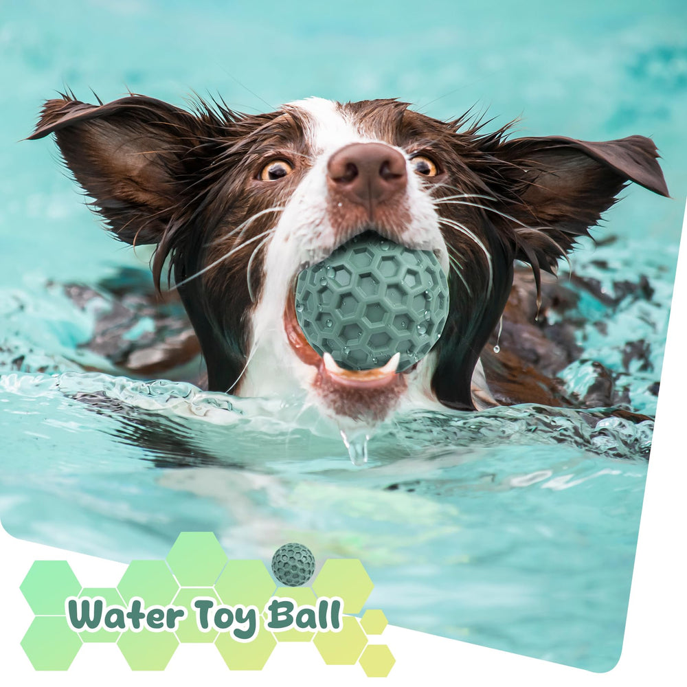 ZRIFAQESW beef-flavored squeaky ball attracts dogs during chewing.