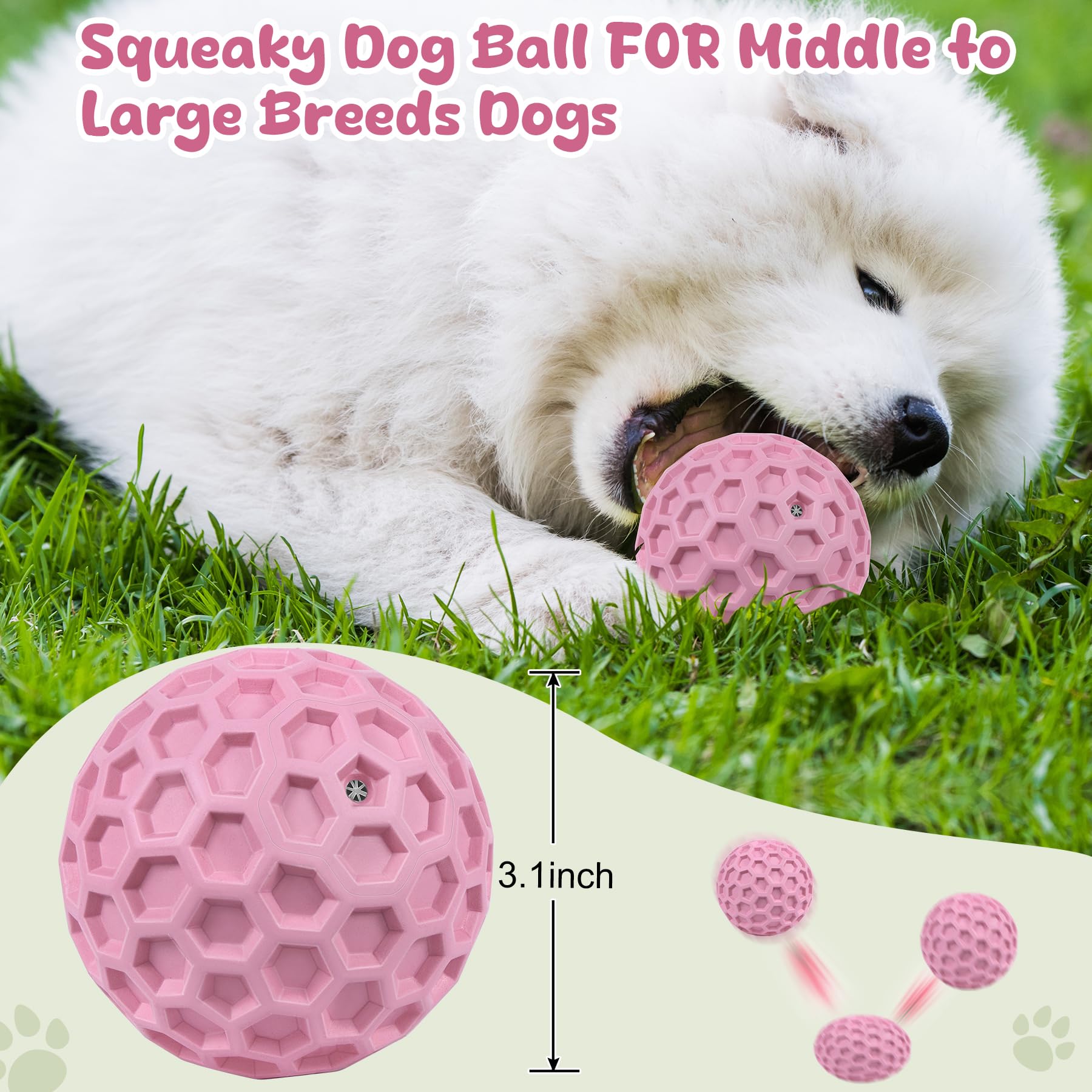 ZRIFAQESW indestructible dog ball bite test highlights long-lasting chew sessions.