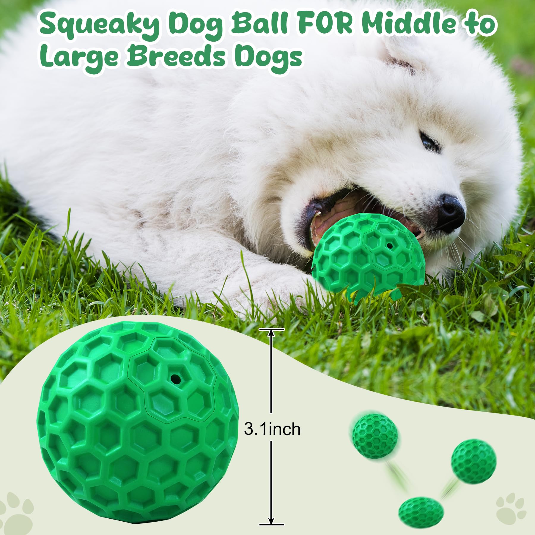 ZRIFAQESW indestructible dog ball close-up durable and long-lasting chewing sessions