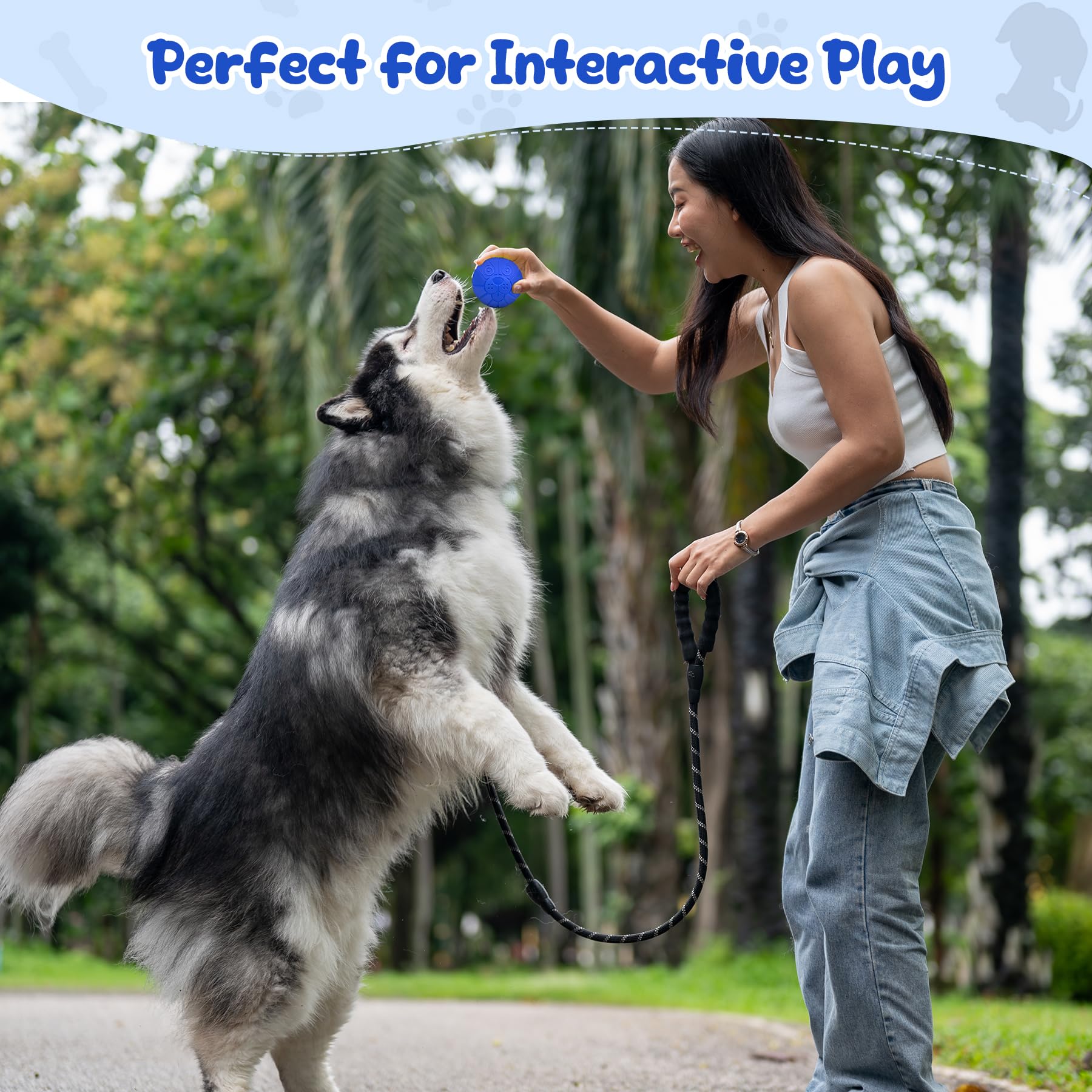 zrifaquesw indestructible dog ball for fetch ideal for yard or park