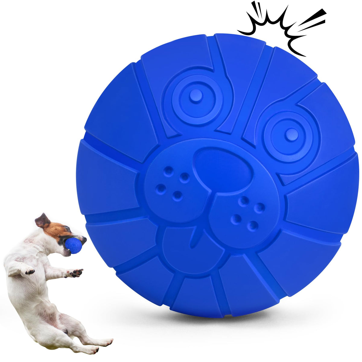 zrifaquesw indestructible dog toy ball with crisp squeak boosts engagement during play