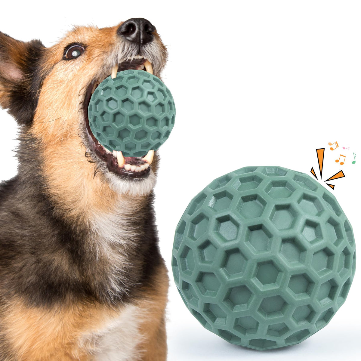 ZRIFAQESW squeaky ball dog toy enhances interactive play for aggressive chewers.