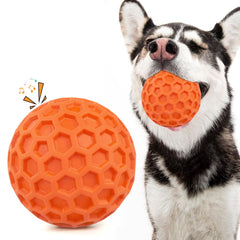 ZRIFAQESW squeaky dog ball front view boosts interactive play for aggressive chewers