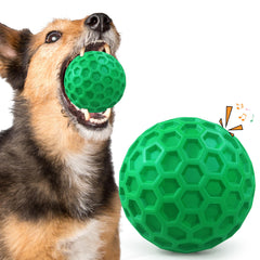 ZRIFAQESW tough dog chew ball side view for aggressive chewers boosts engagement and energy release