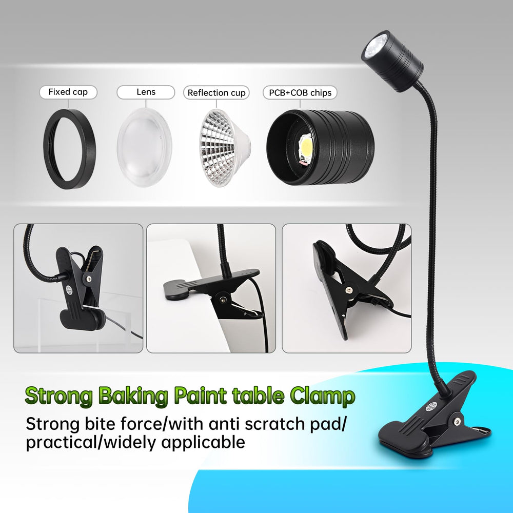ZRPSSGE multiuse clip-on light doubles as convenient reading or task lighting