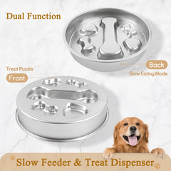 ZUFECY 304 stainless steel dog lick bowl with durable surface for easy cleaning