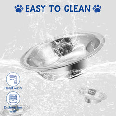 ZUFECY cat bowls dishwasher-safe shot demonstrates hassle-free cleaning after meals
