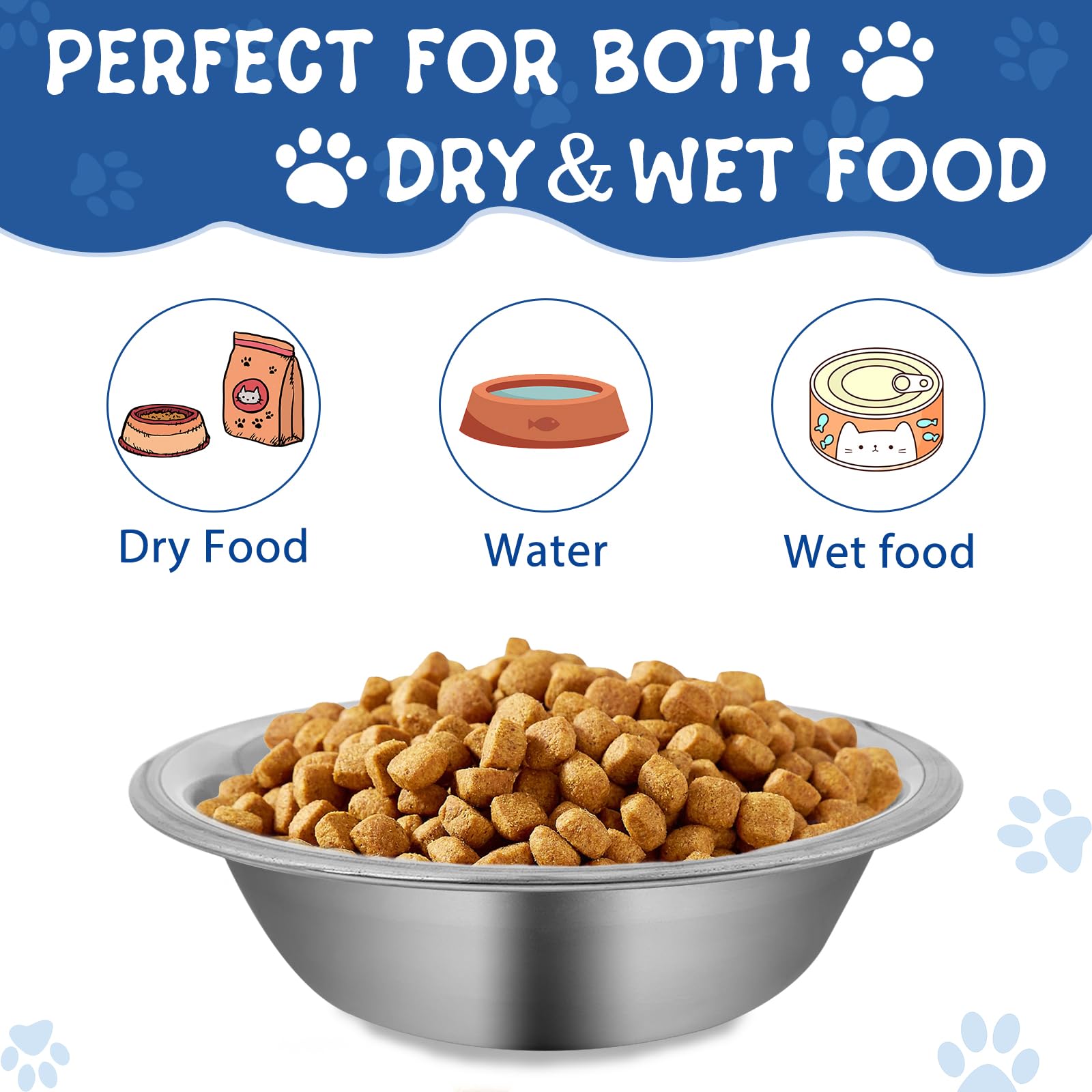 ZUFECY cat bowls non-tip base photo emphasizes stable feeding on any floor