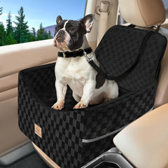 Zuffeloria dog car seat elevated view improves window visibility for calmer rides