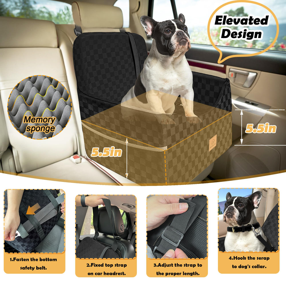 Zuffeloria dog car seat storage pockets keep treats and toys within reach