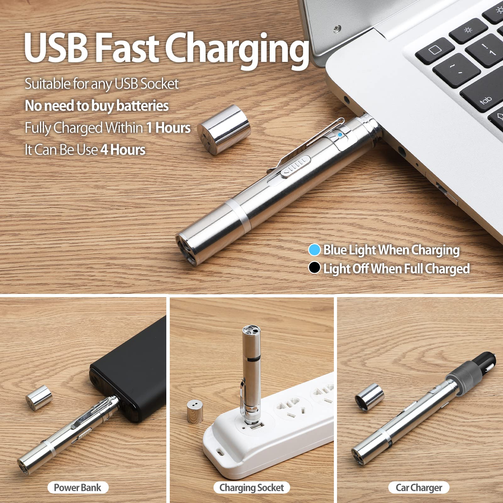 Zugesify Laser Pointer Cat Toy 3 color modes for versatile indoor-outdoor play