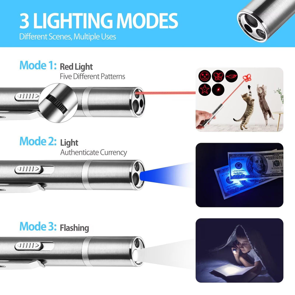 Zugesify Laser Pointer Cat Toy cat playing indoors with engaging light