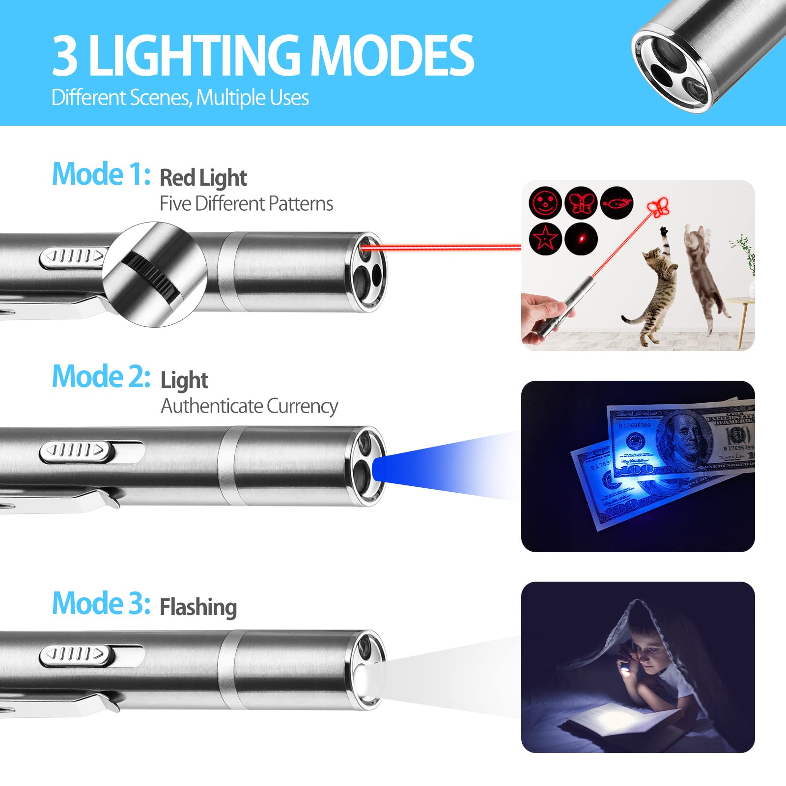 Zugesify Laser Pointer Cat Toy compact packaging for easy gifting