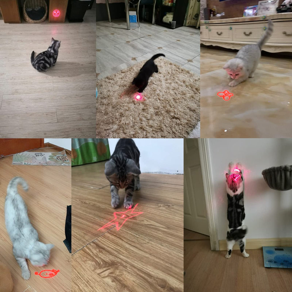 Zugesify Laser Pointer Cat Toy playpen setup to entertain kittens