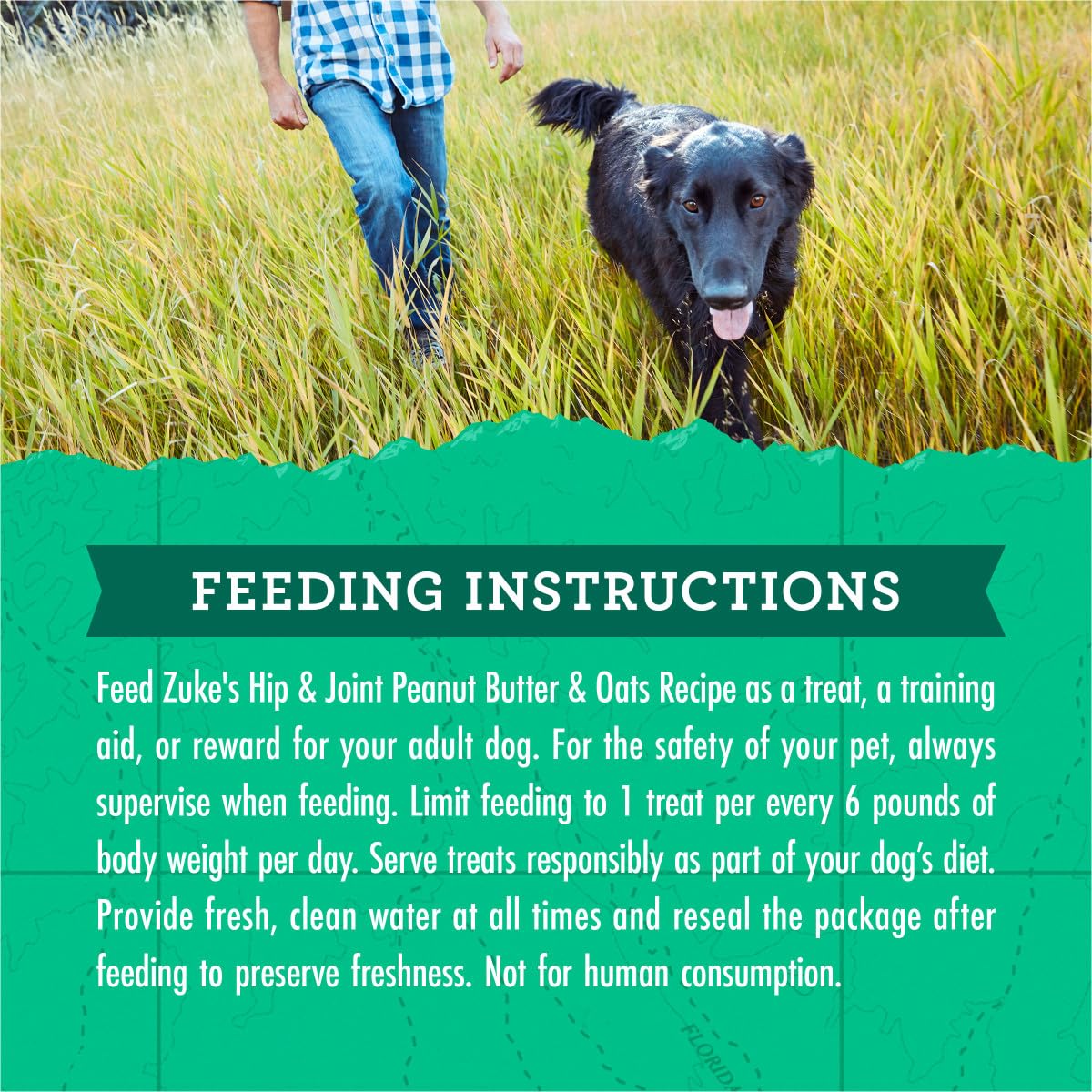 Zuke's Hip and Joint 6oz bag ready for daily adventures