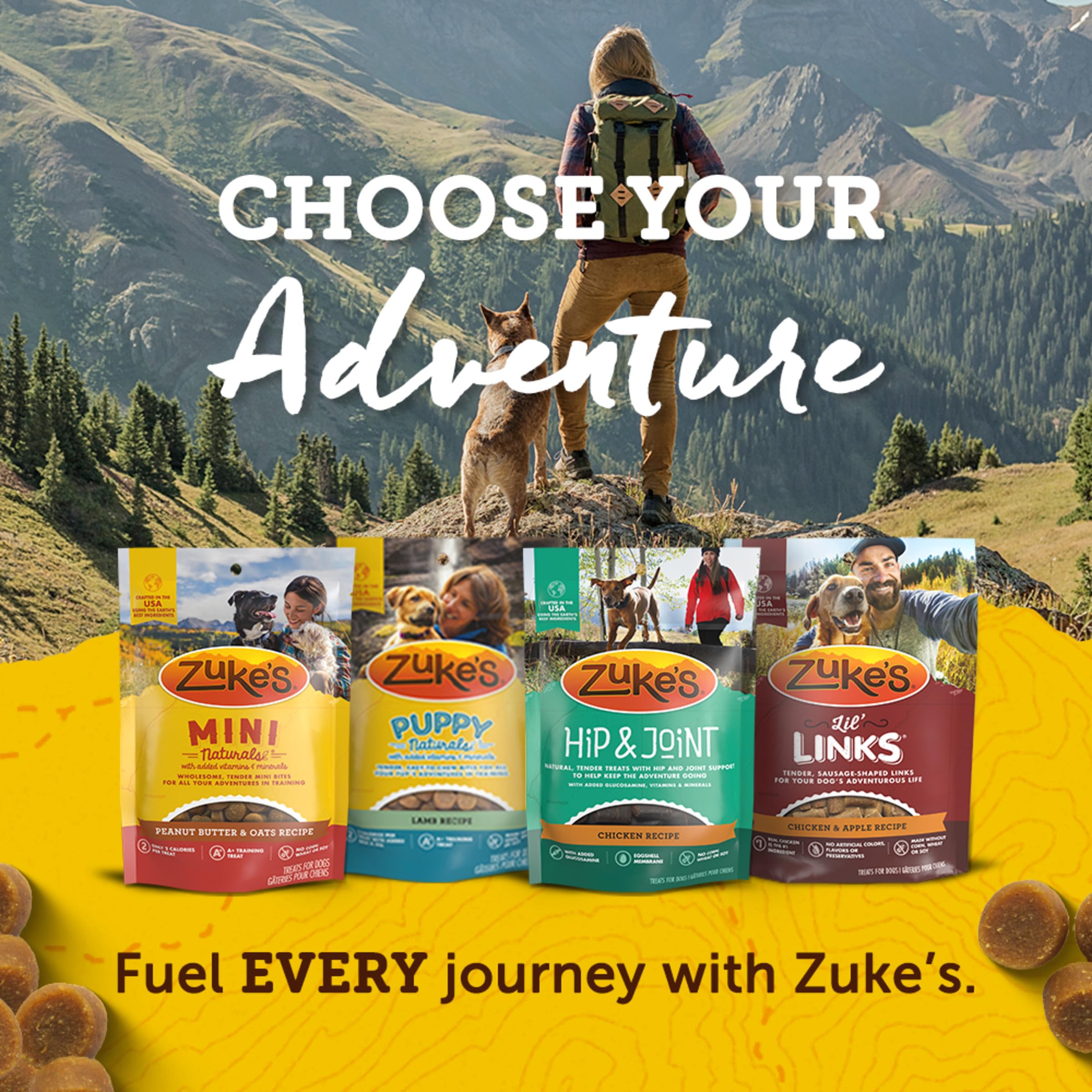 Sabor cacahuete auténtico de Zuke's Mini Naturals para perros.