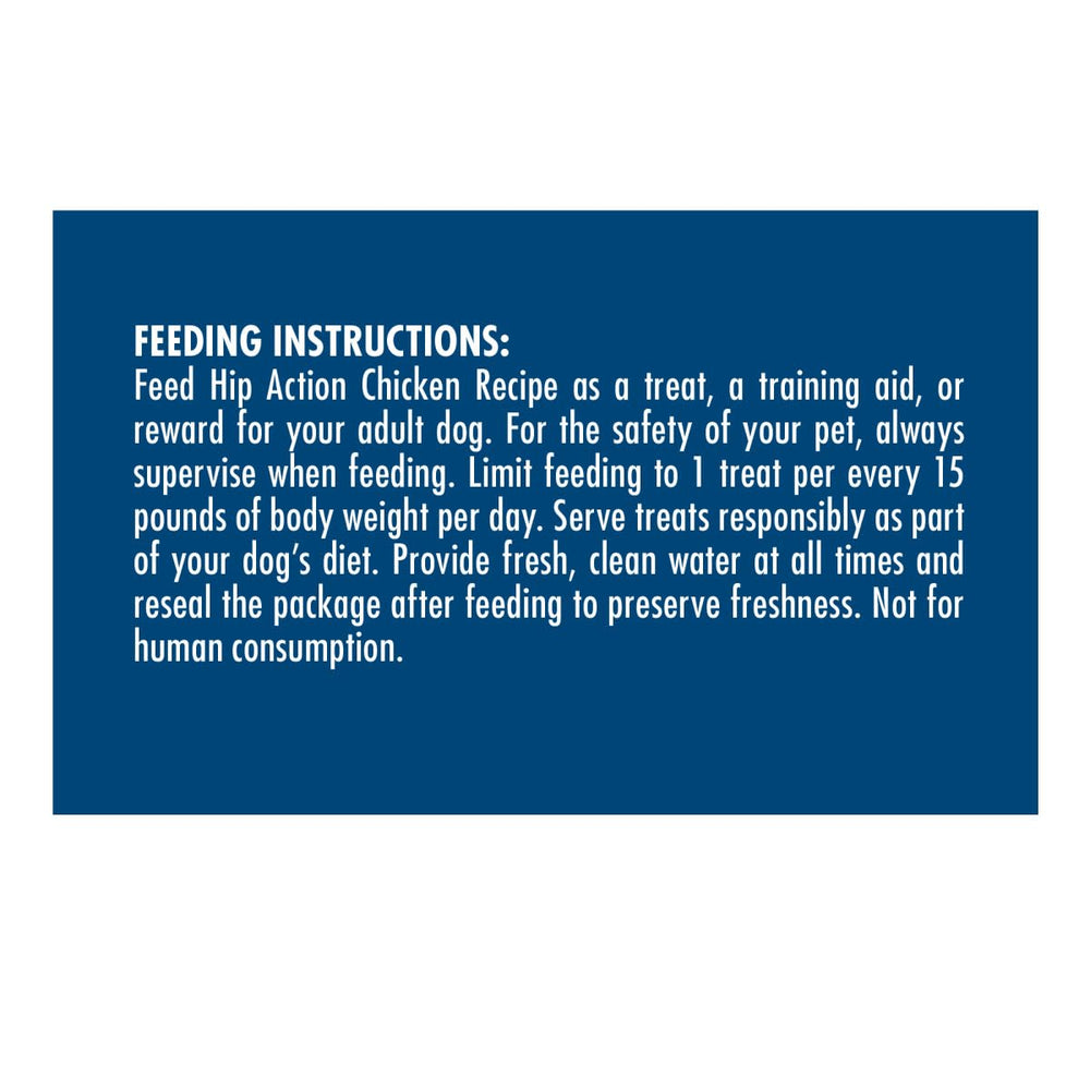 Dog enjoying a walk with Hip Action treats during activity