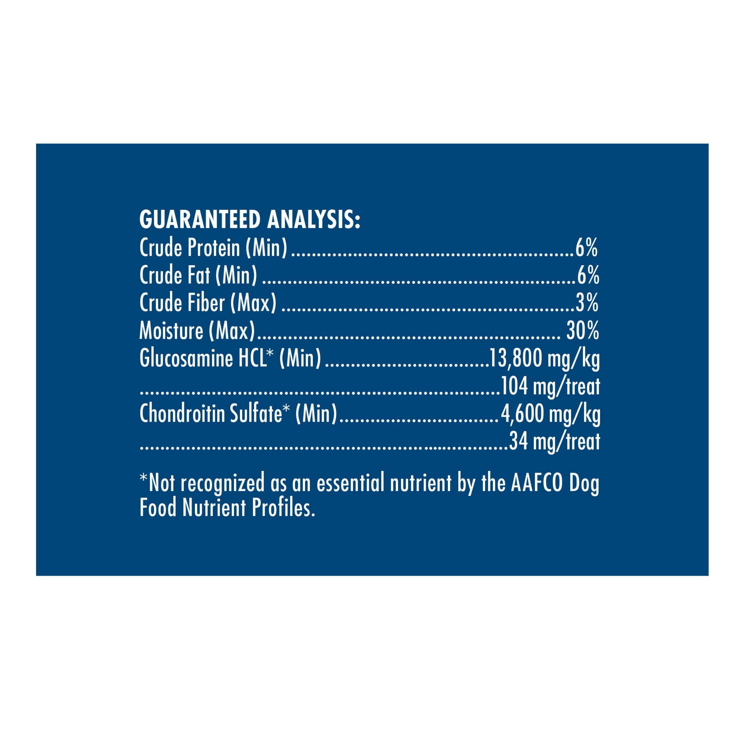 Zuke’s Hip Action label notes glucosamine and chondroitin for mobility support.
