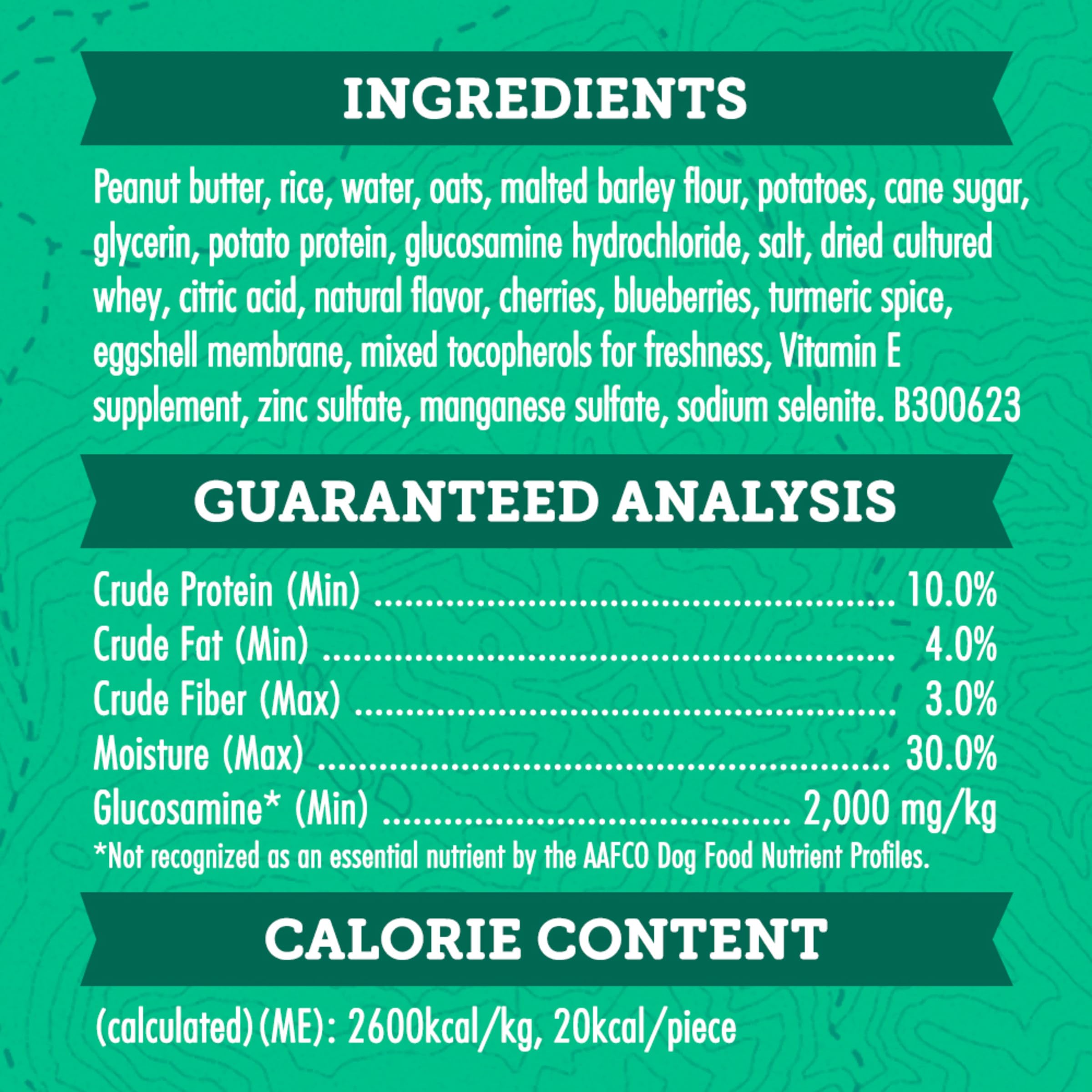 Zuke’s Hip and Joint training-tactile treat promotes focus with peanut butter flavor.
