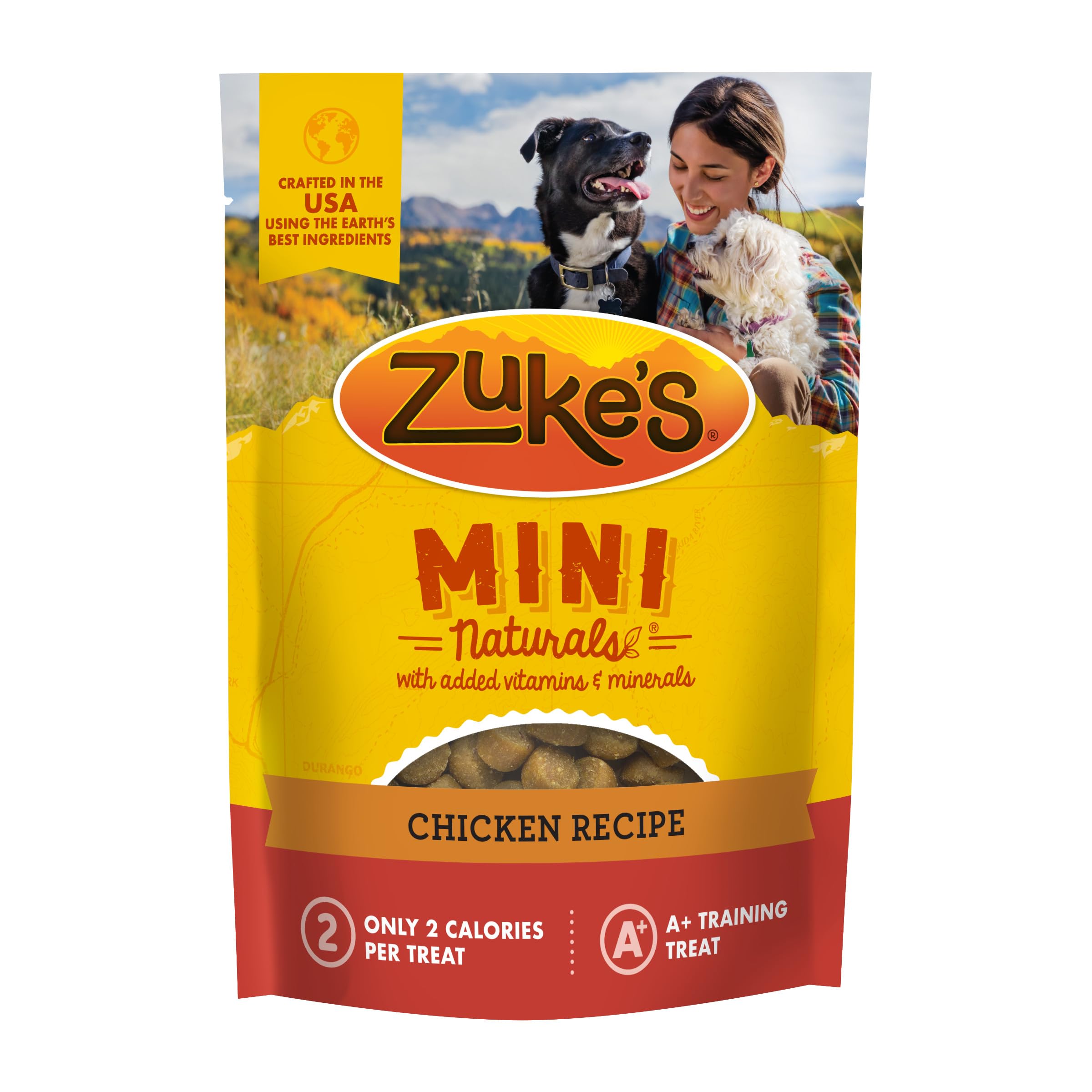 Zuke's Mini Naturals chicken treats in pouch ideal for training rewards
